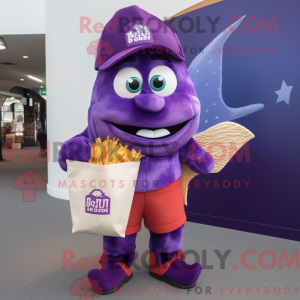 Personaggio mascotte viola...