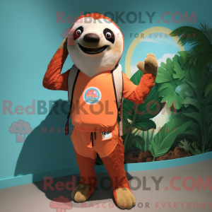 Peach Sloth maskodraktfigur...