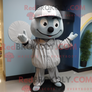 Gray Baseball Ball mascot...