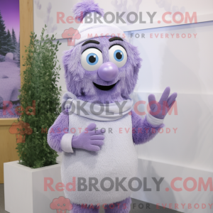 Lavender Ice mascot costume...