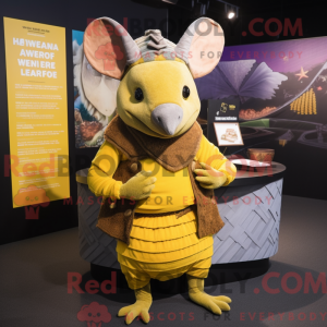 Yellow Armadillo mascot...