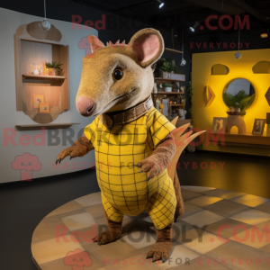 Yellow Armadillo mascot...