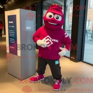 Magenta Cod maskot kostume...