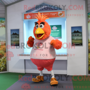 Peach Rooster mascot...