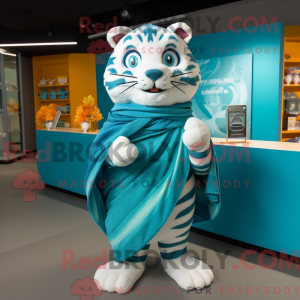 Turquoise Tiger mascot...
