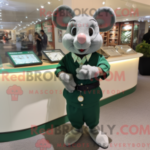 Groene muis mascottekostuum...