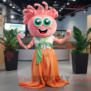 Peach Medusa maskot kostume...