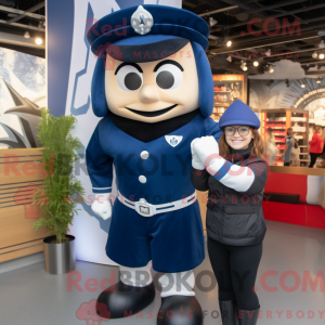Navy Superhero mascot...