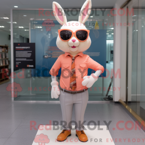Peach Rabbit maskot kostume...