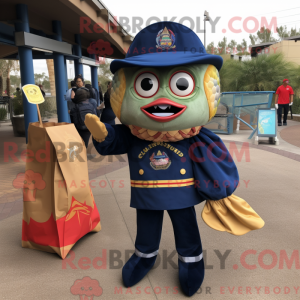 Postava maskota Navy Fish...