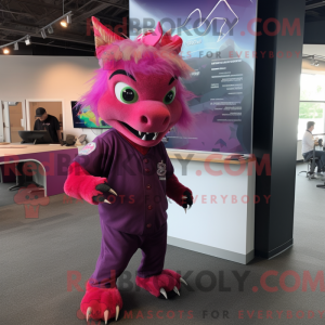 Costume de mascotte Magenta...