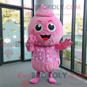 Pink Cupcake mascot costume...