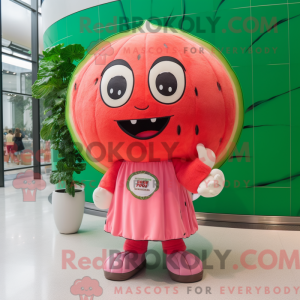 Rosa vannmelon maskot...
