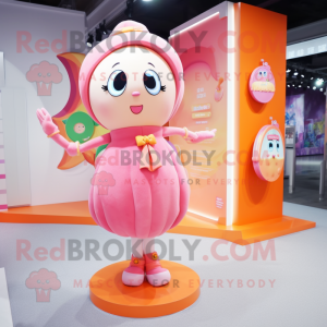 Peach Armband maskot kostym...