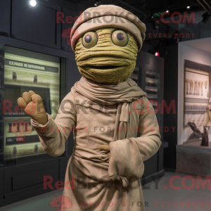 Olive Mummy maskot kostym...