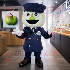 Navy Apple mascotte kostuum...