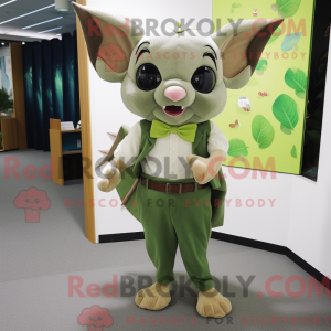 Olive Bat mascottekostuum...
