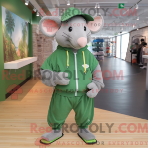 Grøn rotte maskot kostume...