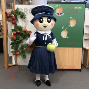 Navy Apple mascotte kostuum...