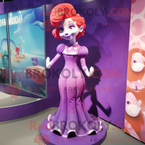 Purple Mermaid mascot...