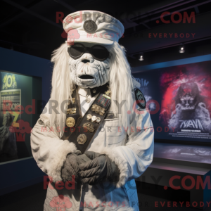 Hvid Zombie maskot kostume...