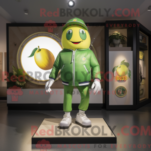 Grön sitron maskot...