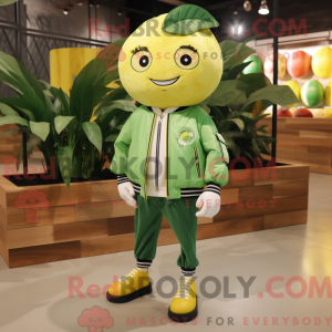 Grøn citron maskot kostume...