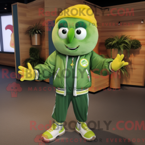 Grøn citron maskot kostume...