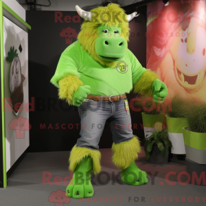 Postava maskota Lime Green...