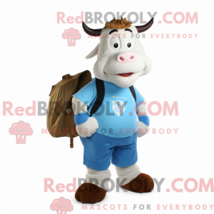 Blue Hereford Cow maskot...