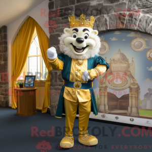 Gold Irish Castle maskot...