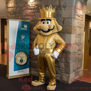 Goldenes Maskottchenkostüm...