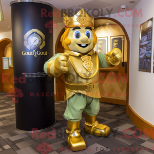 Gold Irish Castle maskot...