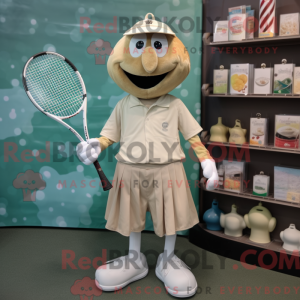 Beige tennisketcher...
