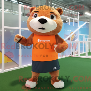 Orange Otter mascot costume...