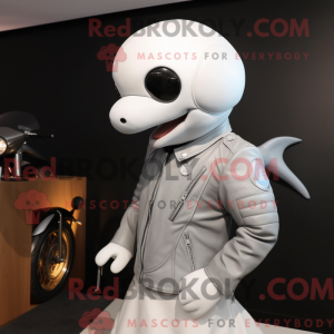 Silver Beluga Whale maskot...