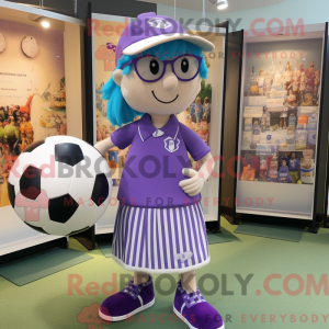 Lavendel fotball maskot...