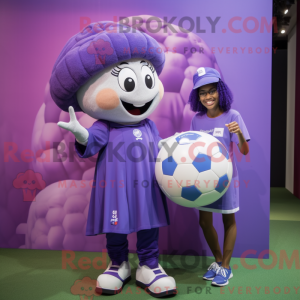 Lavendel voetbal mascotte...