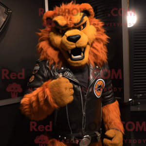 Orange Tamer Lion maskot...
