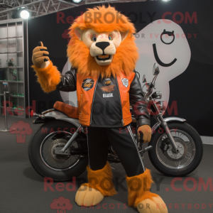 Orange Tamer Lion mascot...