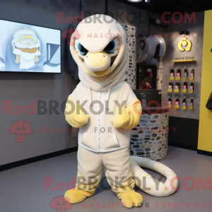 Creme Python maskot kostume...