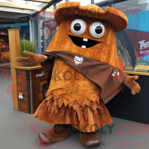 Brun Nachos maskot kostume...