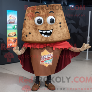 Brun Nachos maskot kostume...