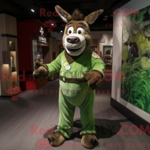Costume mascotte d âne vert...