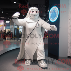 White Superhero mascot...