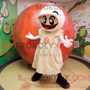 Beige tomatmaskotdraktfigur...