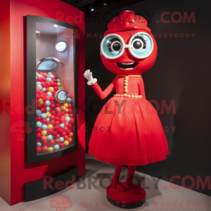 Red Gumball Machine máscara...