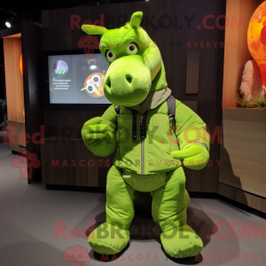Lime Green Horse maskot...