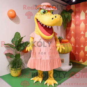 Peach Crocodile mascotte...
