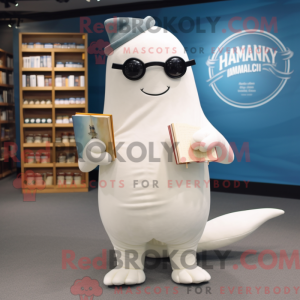 Cream Narwhal mascot...